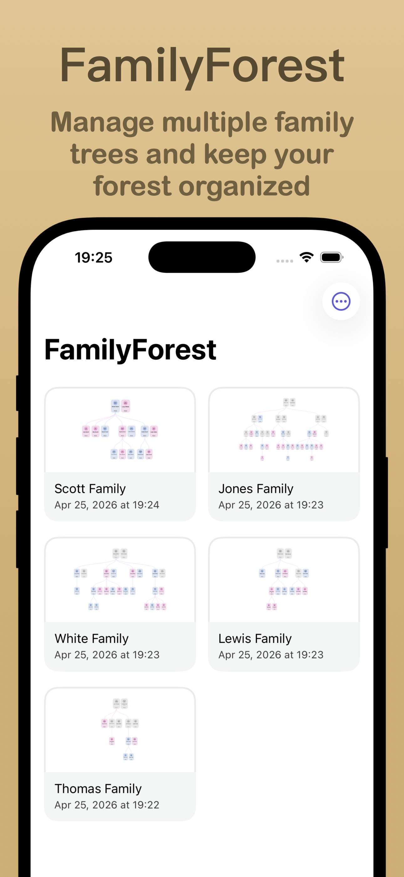 FamilyForest: Manage multiple family trees